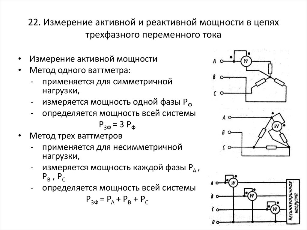 Схема измерения переменного тока