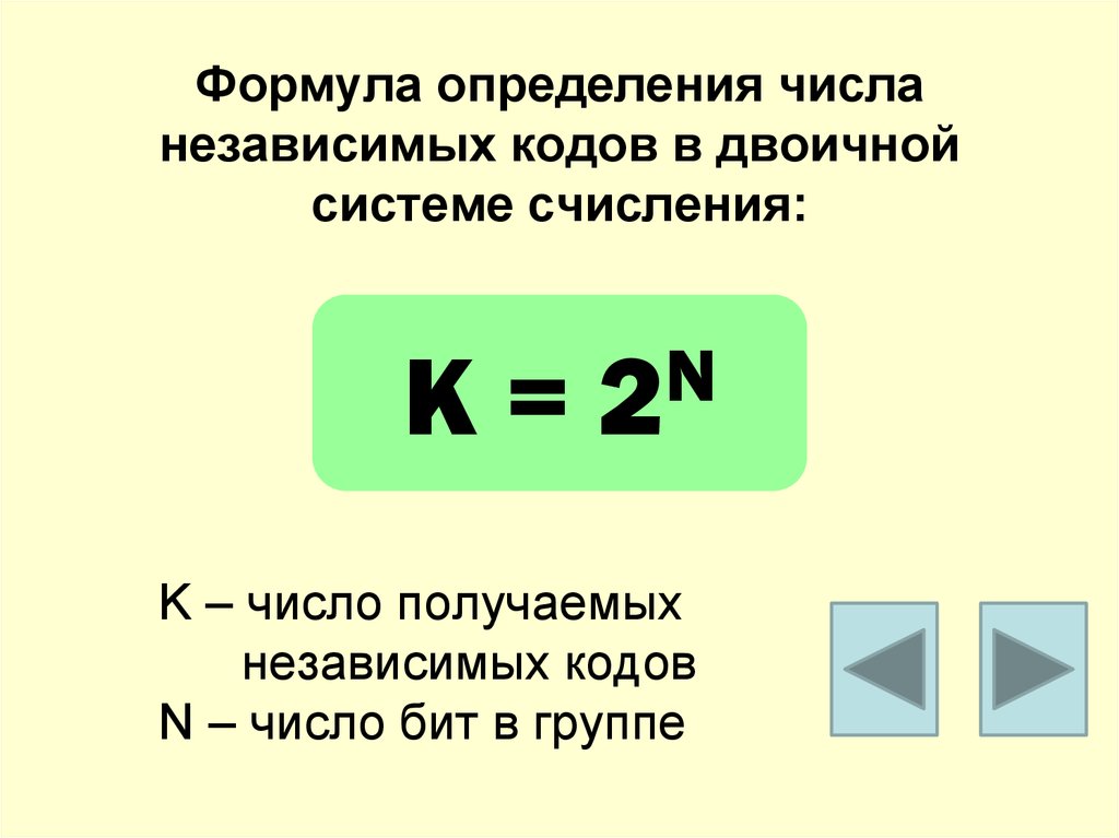 Формула кодирования изображения