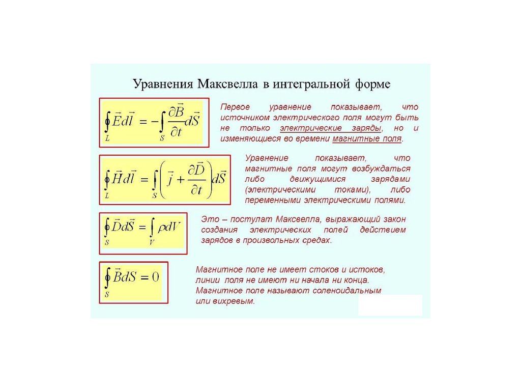Интегральные уравнения максвелла. Система уравнений Максвелла в интегральной и дифференциальной форме. Уравнения Максвелла в интегральной и дифференциальной формах. Система уравнений Максвелла в электродинамике. 4 Уравнения Максвелла в интегральной форме.