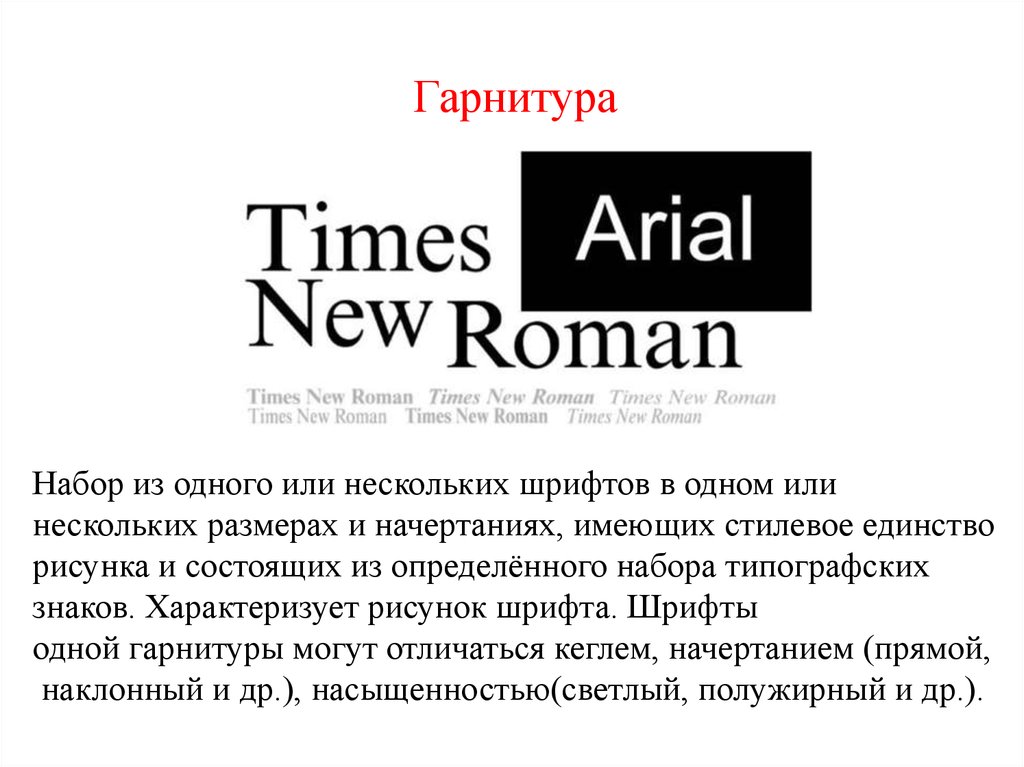 Гарнитура шрифта это. Гарнитура шрифта пример. Гарнитура шрифта рисунок. Шрифт гарнитура начертание.