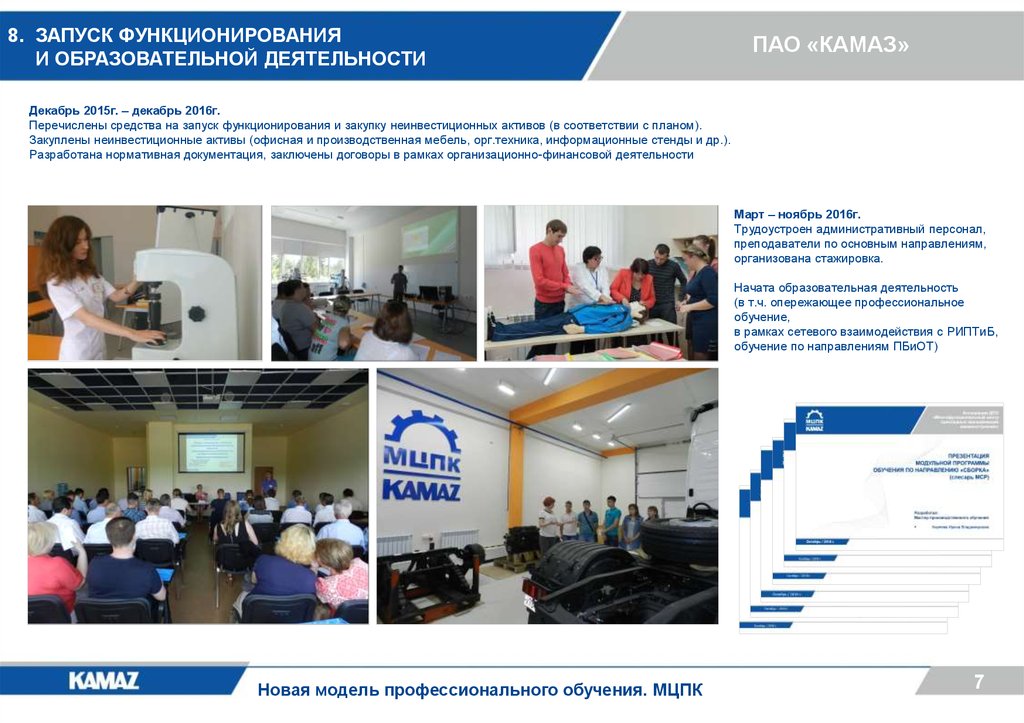 8. ЗАПУСК ФУНКЦИОНИРОВАНИЯ И ОБРАЗОВАТЕЛЬНОЙ ДЕЯТЕЛЬНОСТИ