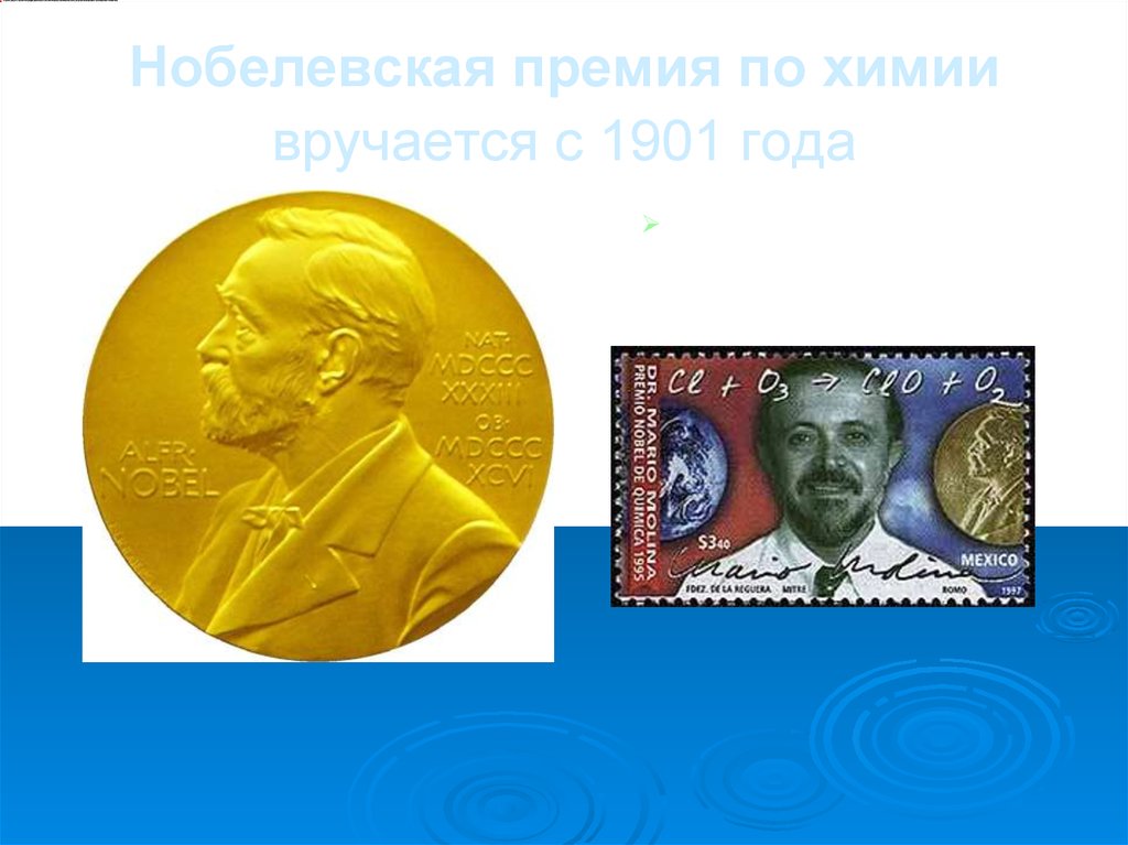 Нобелевская премия по химии вручается с 1901 года
