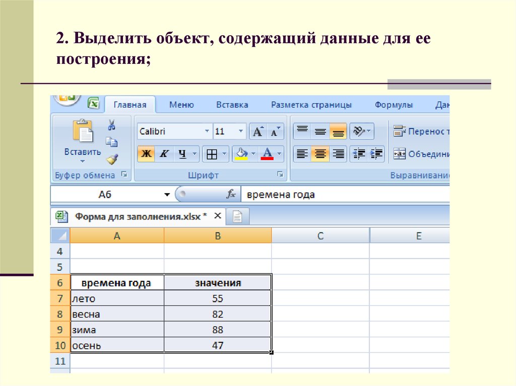 Основные возможности электронных таблиц построение диаграмм требуемого вида