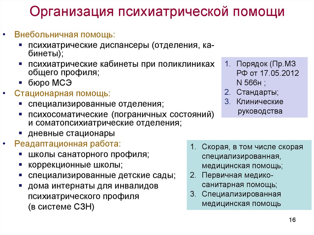 Организации помощи. Организация психиатрической помощи. Принципы организации психиатрической помощи. Организационная структура психиатрической помощи. Организация психиатрической помощи в РФ.