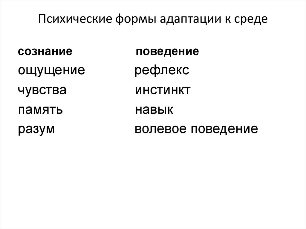 Формы психики. Рефлекс инстинкт разум. Сознание ощущения эмоции память. Чувства эмоции рефлексы. Инстинкт эмоции разум.