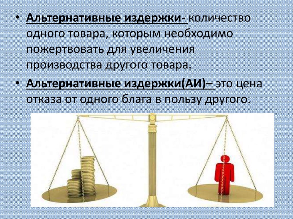 Альтернативные издержки презентация