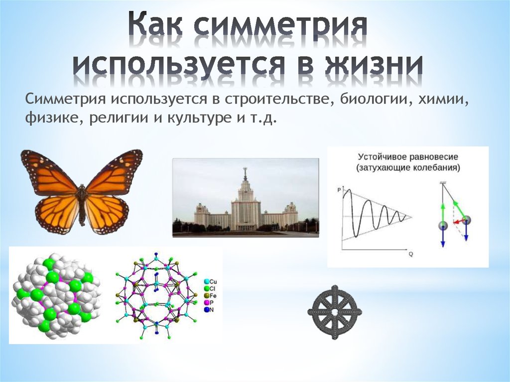 Какими видами симметрии обладают рисунки