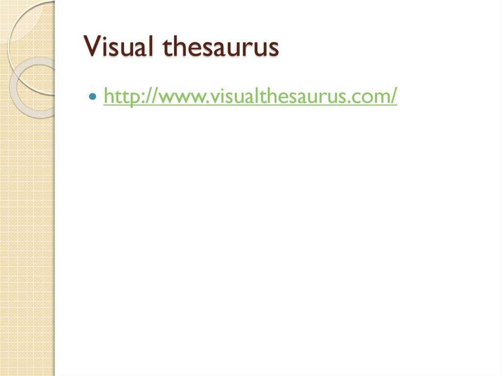 Visual thesaurus