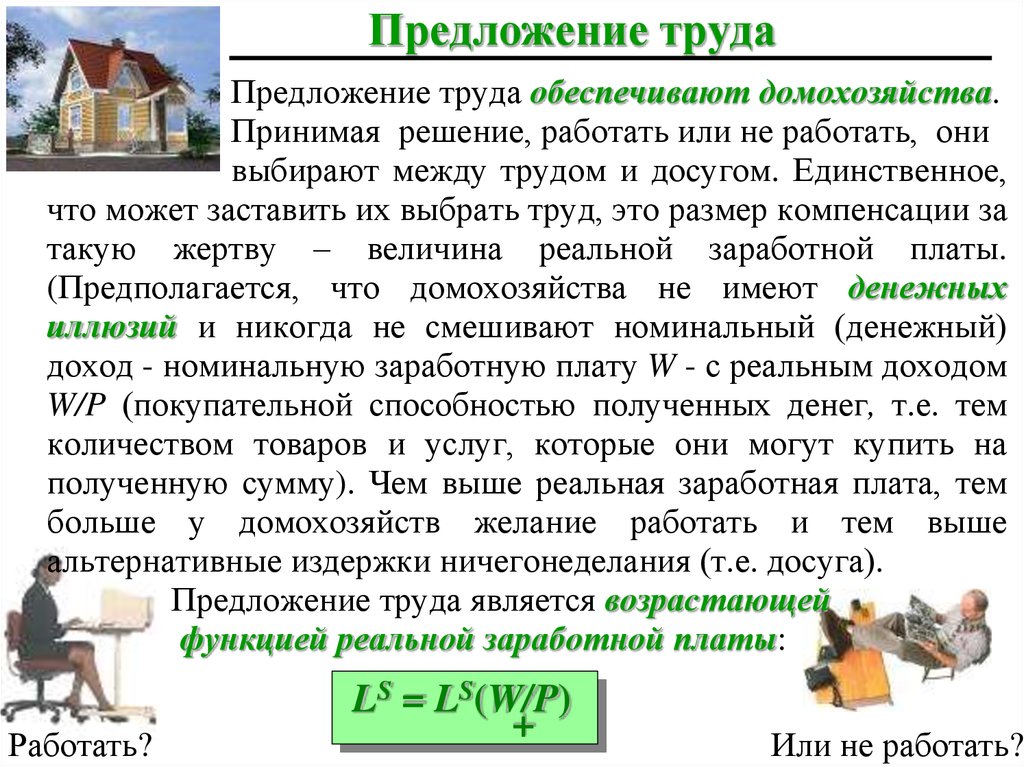 Досуг предложение. Предложение труда. Предложение труда это в экономике. Предложение труда это кратко. Трудовое предложение.