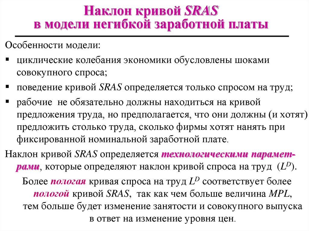 Наклон кривой. Спрос на труд примеры. Наклон Кривой спроса на труд. Модель негибкой заработной платы.