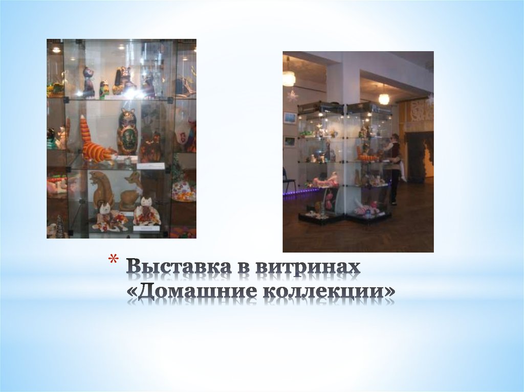 Выставка в витринах «Домашние коллекции»