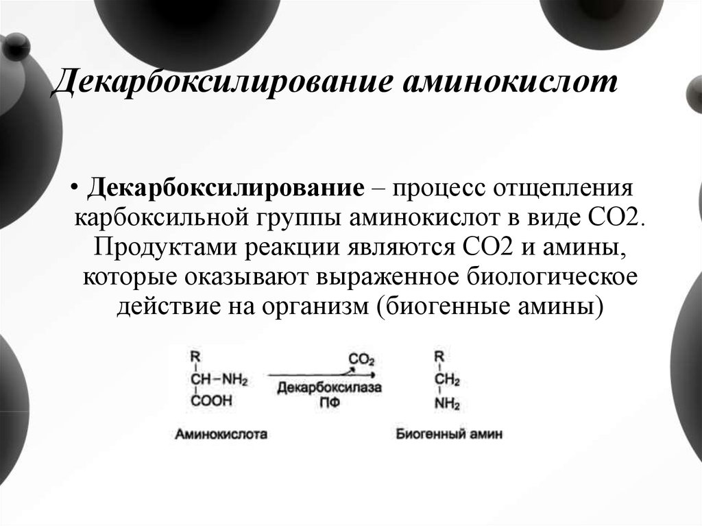 Декарбоксилирование аминокислот презентация