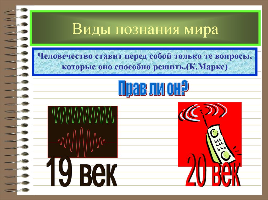 Виды познания мира