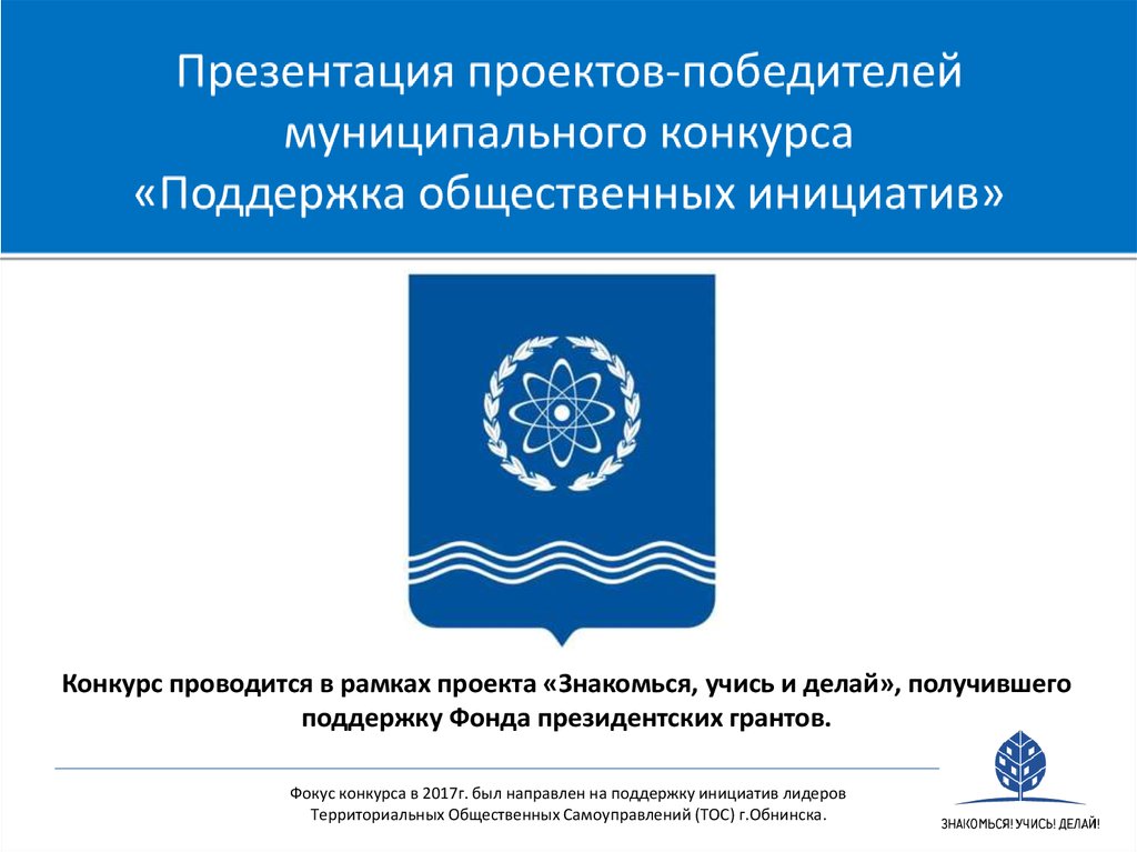 Мини презентация на тему. Конкурс предоставления грантов общественных инициатив.