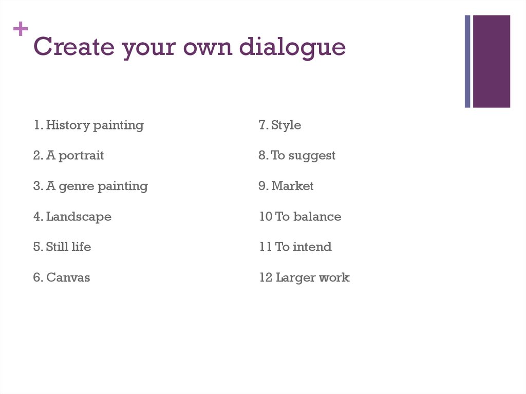 Create your own dialogue