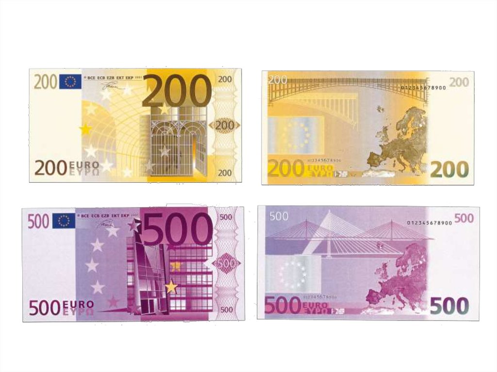 Размер евро купюры. Купюры евро. Евро с двух сторон. Бумажные деньги евро. 100 Евро с двух сторон.