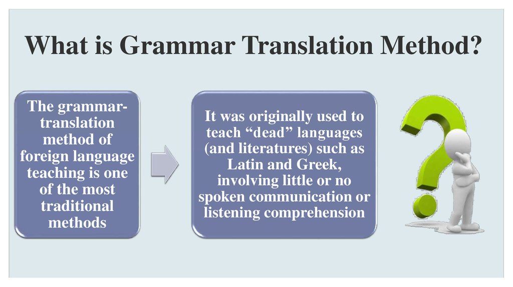 What Is Grammar Translation Method