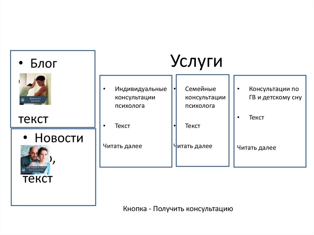 Индивидуальные услуги