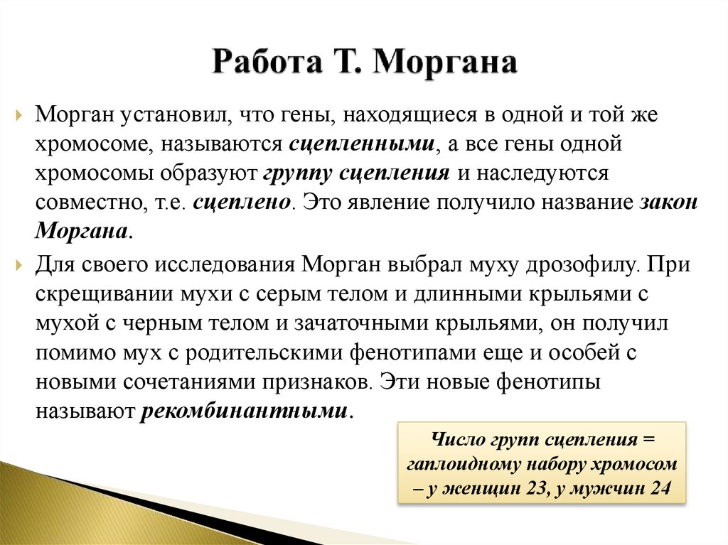 Т морган установил