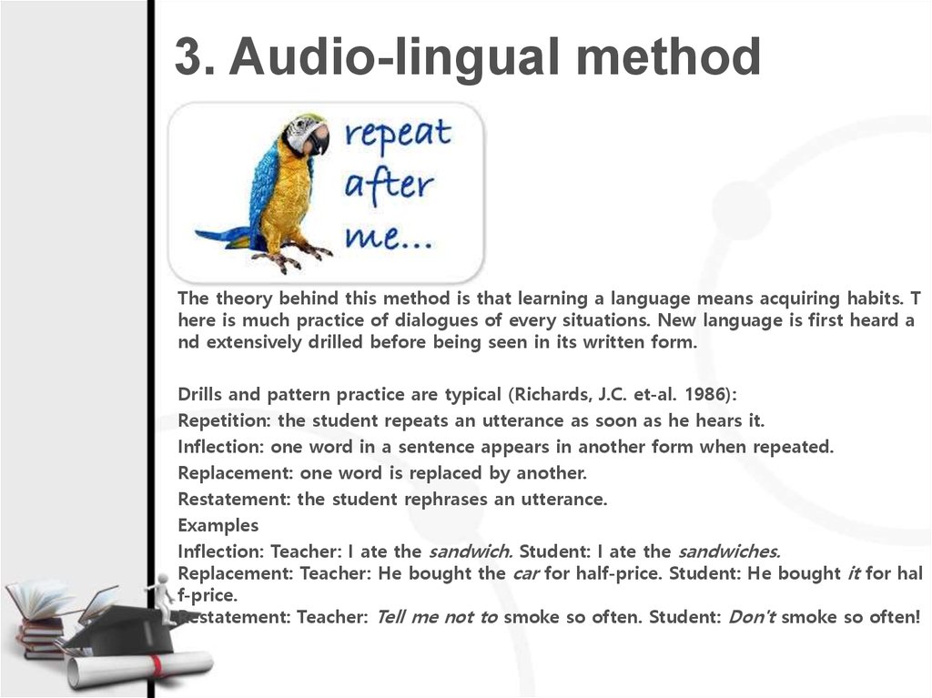 3. Audio-lingual method