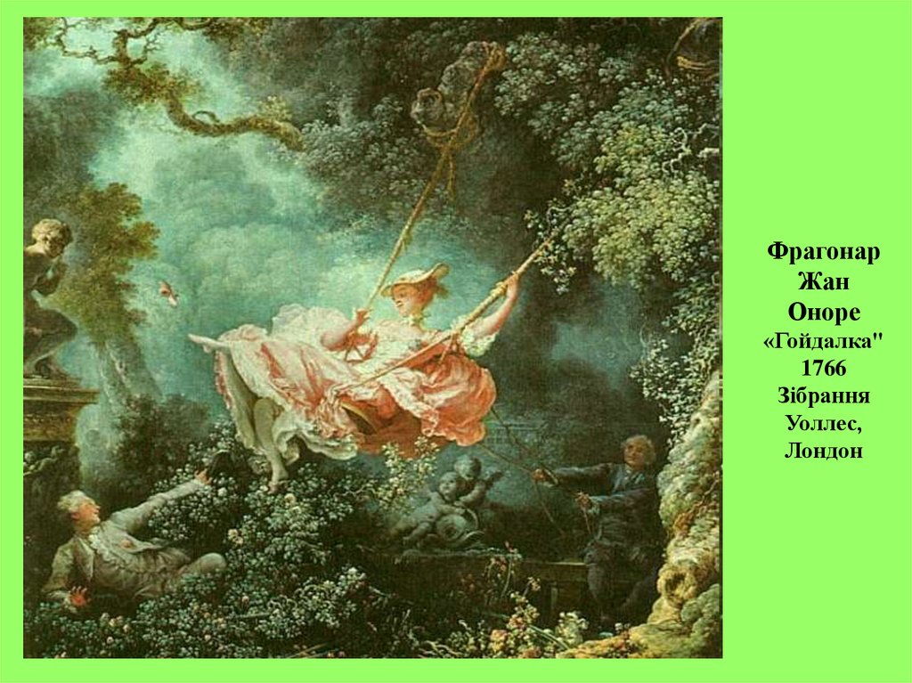 Фрагонар Жан Оноре «Гойдалка" 1766 Зібрання Уоллес, Лондон