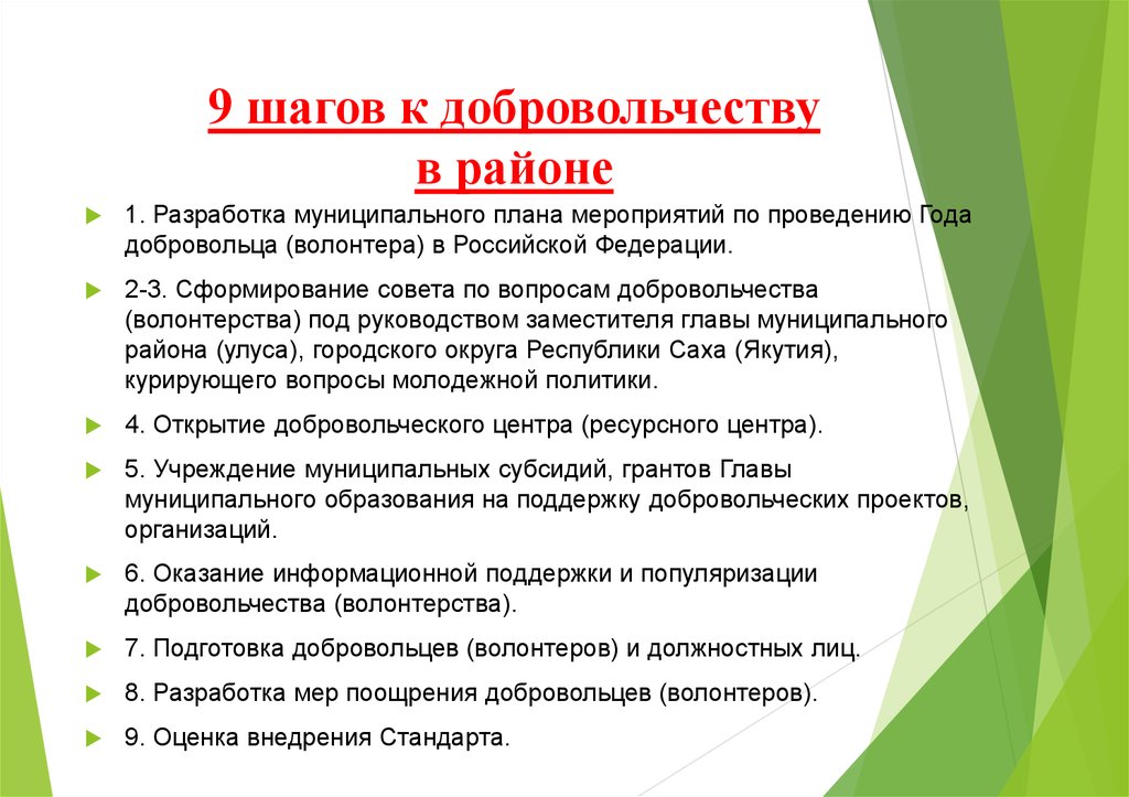 Волонтерская работа в школе план