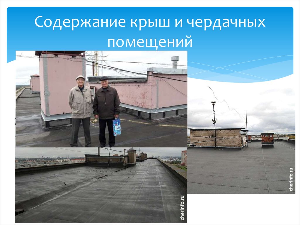 Содержание крыш и чердачных помещений