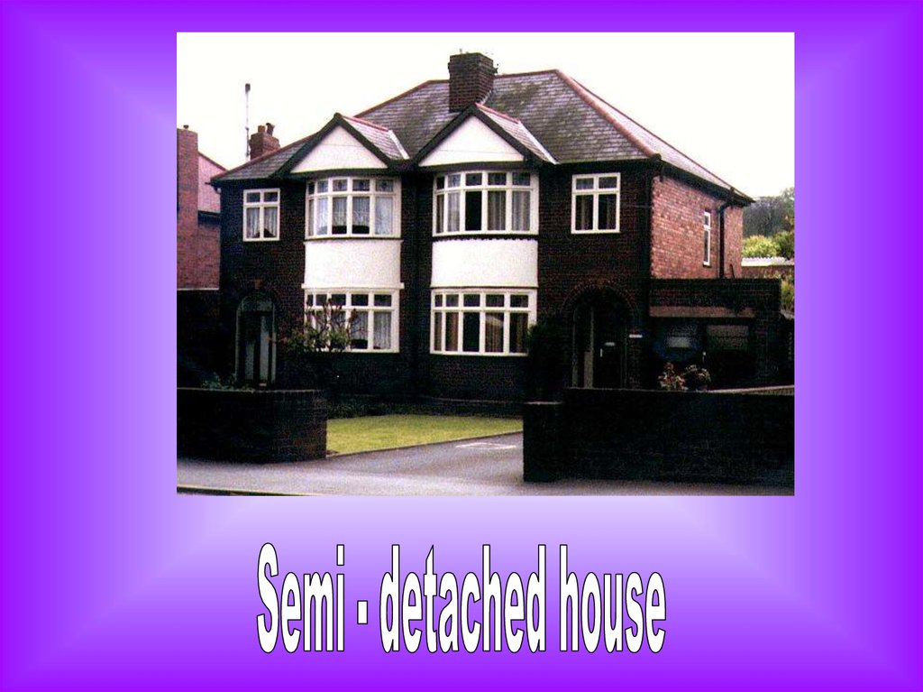 Английские дома презентация. Semi detached House. Semi detached Cottage. Detached House антоним. Semi detached House картинки для описания.