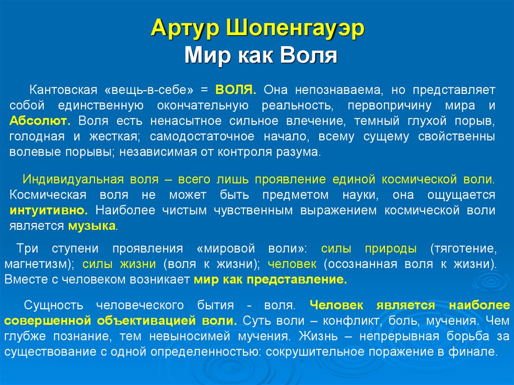 Артур шопенгауэр философия презентация