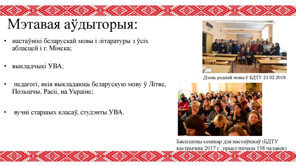 Мэтавая аўдыторыя: