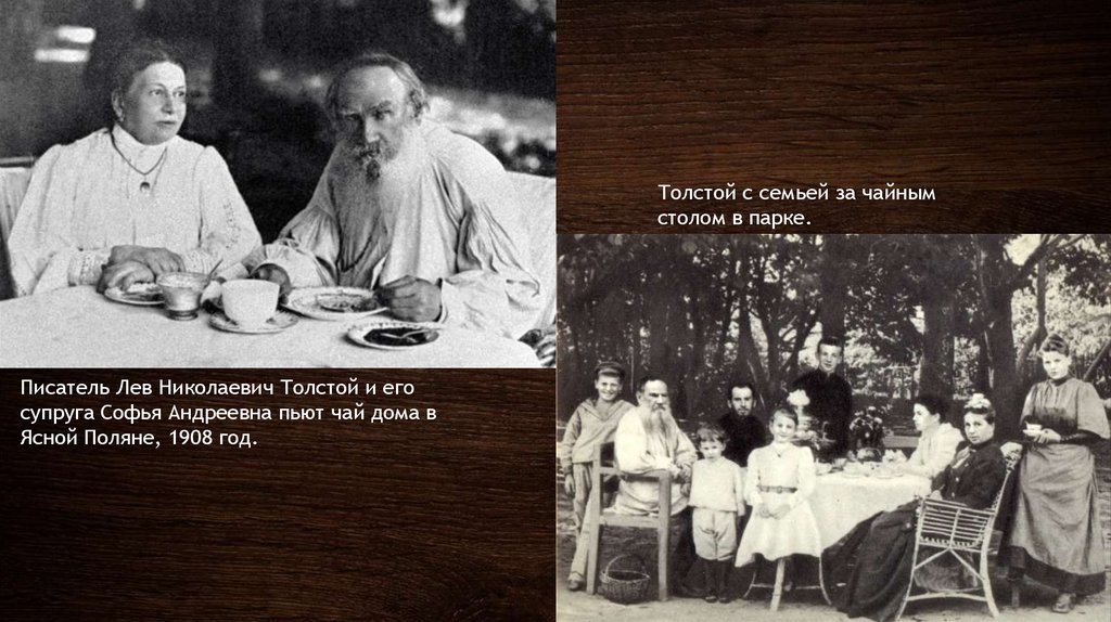 Толстой отношение к женщинам. Толстой с женой в Ясной Поляне. Лев толстой с семьей 1908.