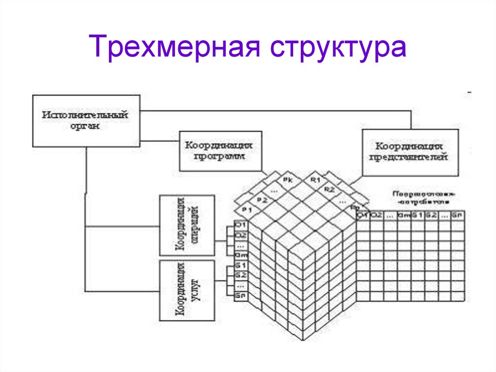 Объемная структура. Многомерная организационная структура схема. Трехмерная организационная структура. Объемная организационная структура. Многомерная система управления.