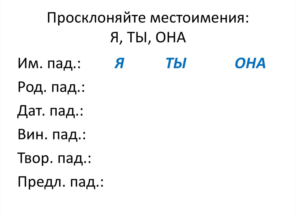 Изменение местоимений 3 лица по родам 3 класс презентация