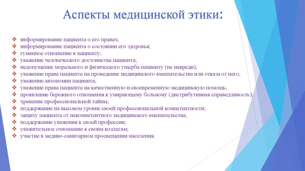 Этические обязанности медицинской. Аспекты медицинской этики. Аспекты мед этики. Медицинская тайна и информирование пациента. Правовые аспекты врачебной тайны.