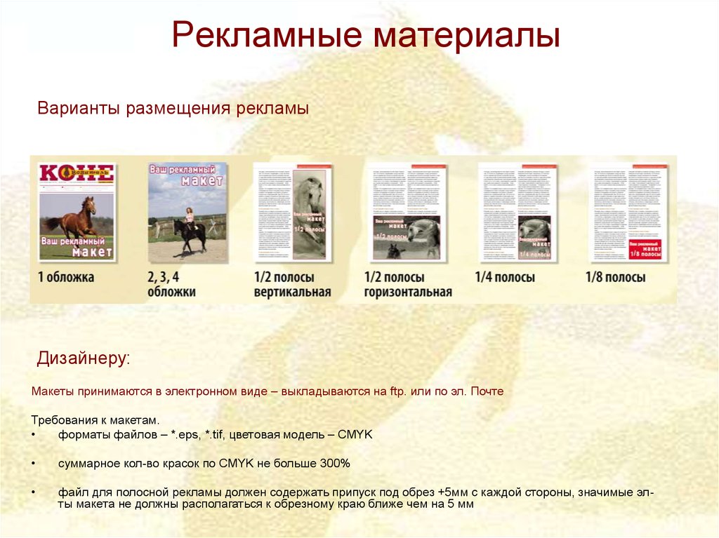 Рекламные материалы