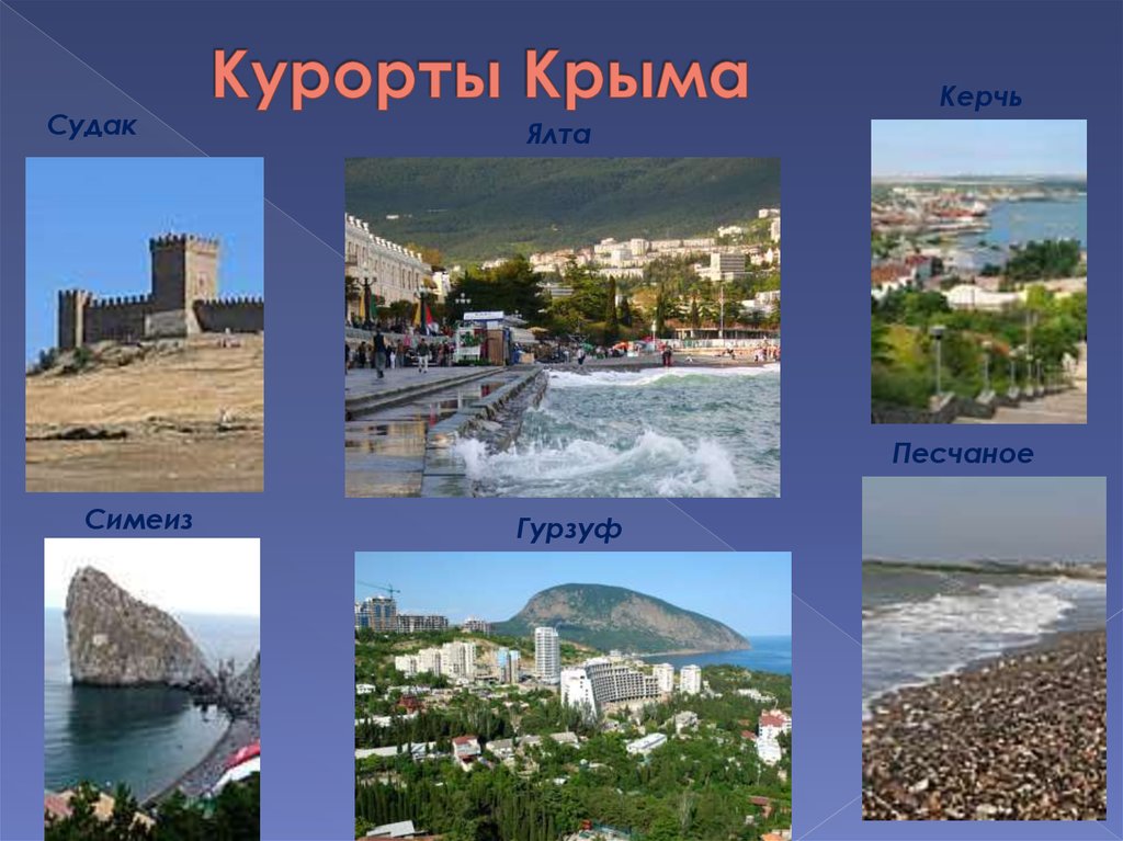 Крым курортное описание