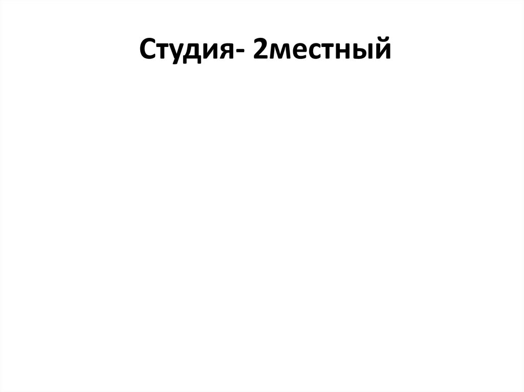 Студия- 2местный