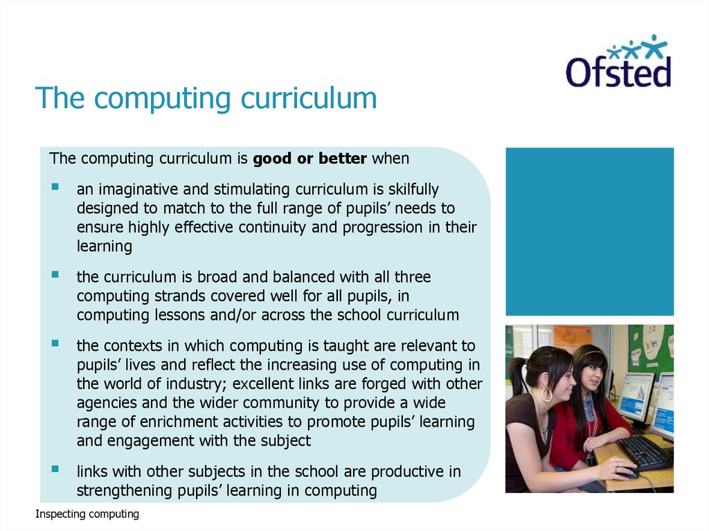 The computing curriculum