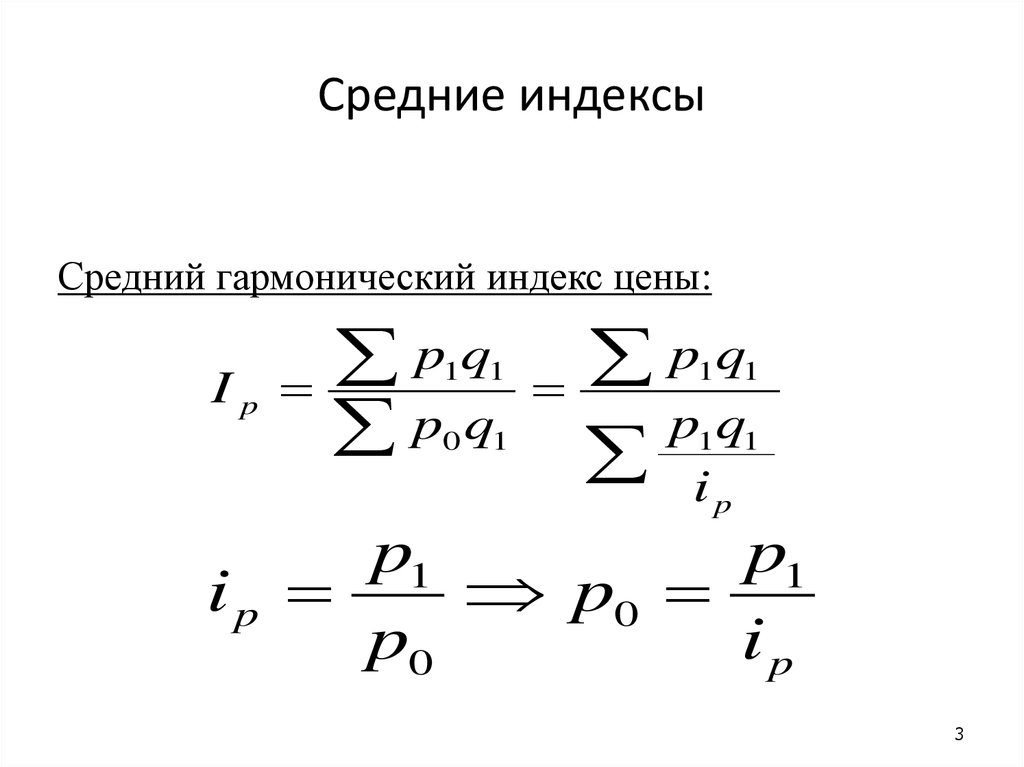 Взвешенные индексы