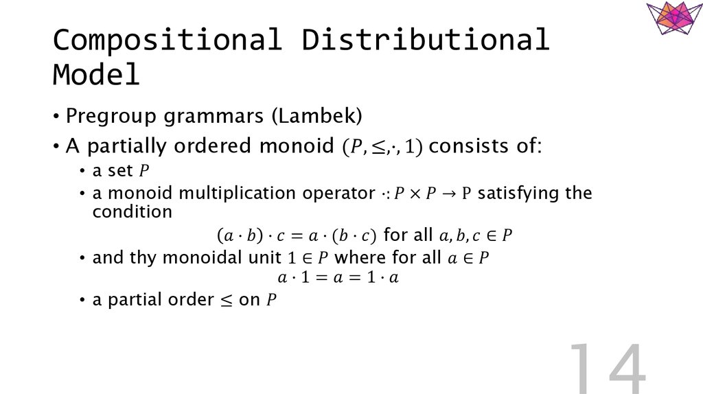 Compositional Distributional Model