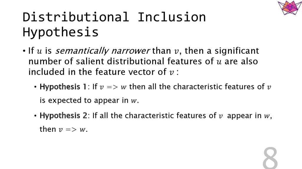 Distributional Inclusion Hypothesis