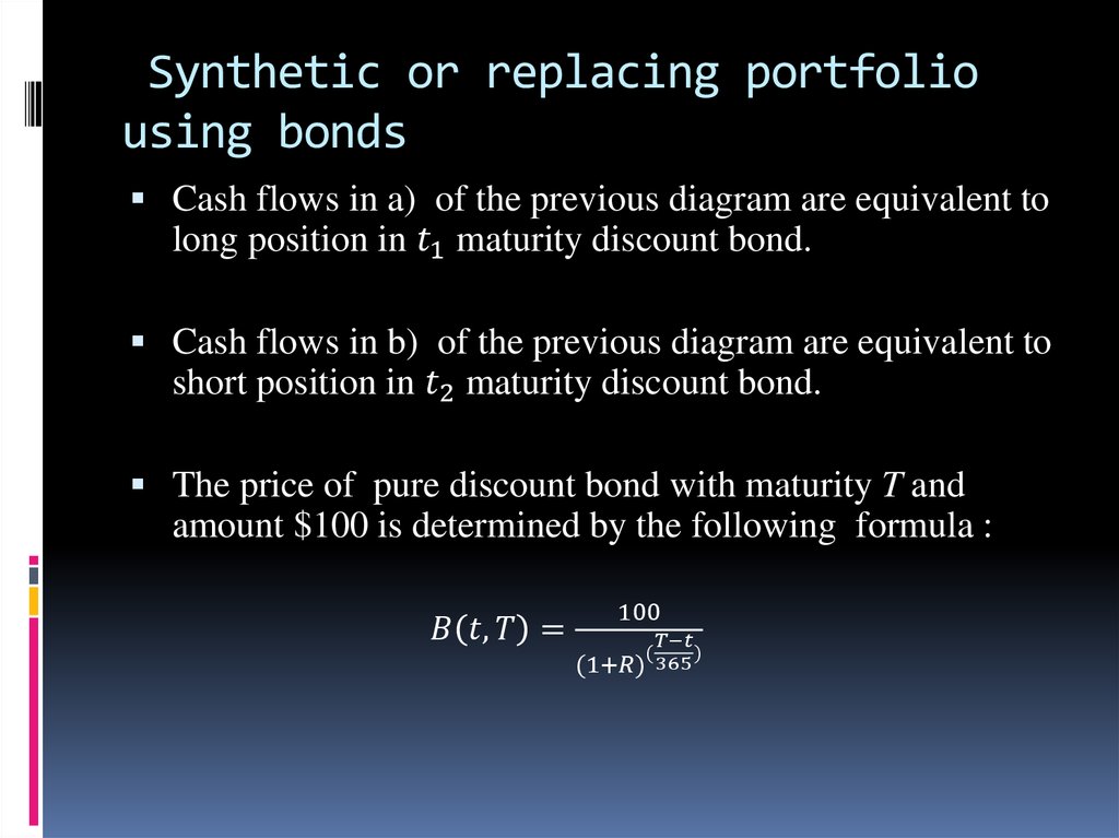 Synthetic or replacing portfolio using bonds