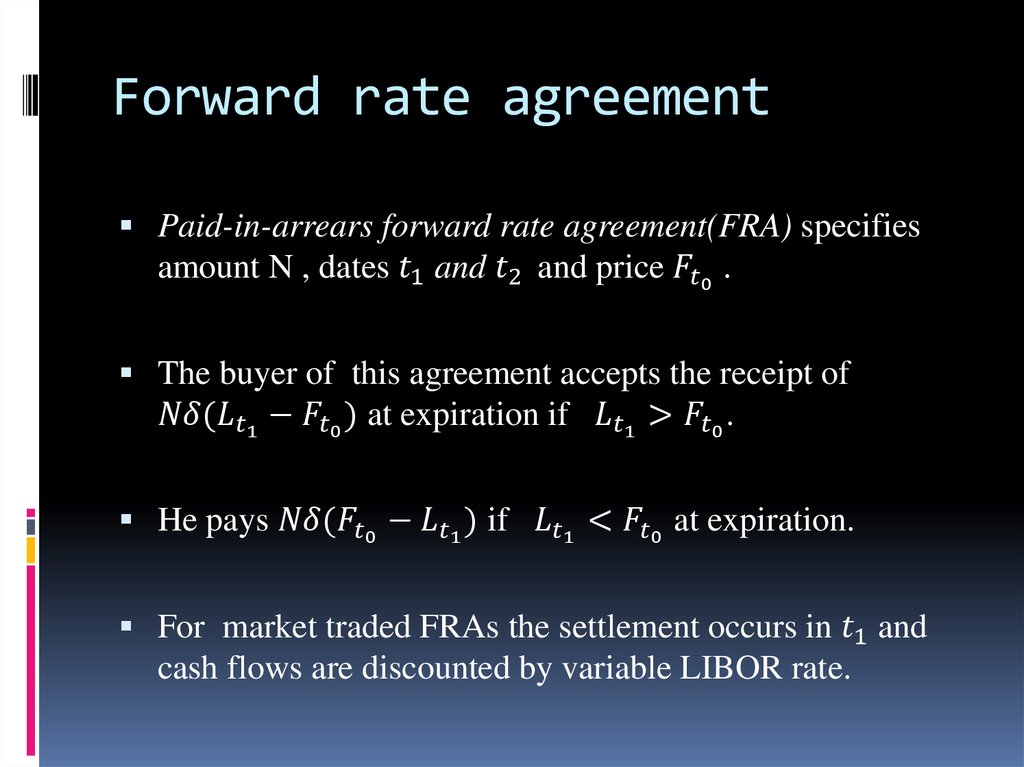 Forward rate agreement