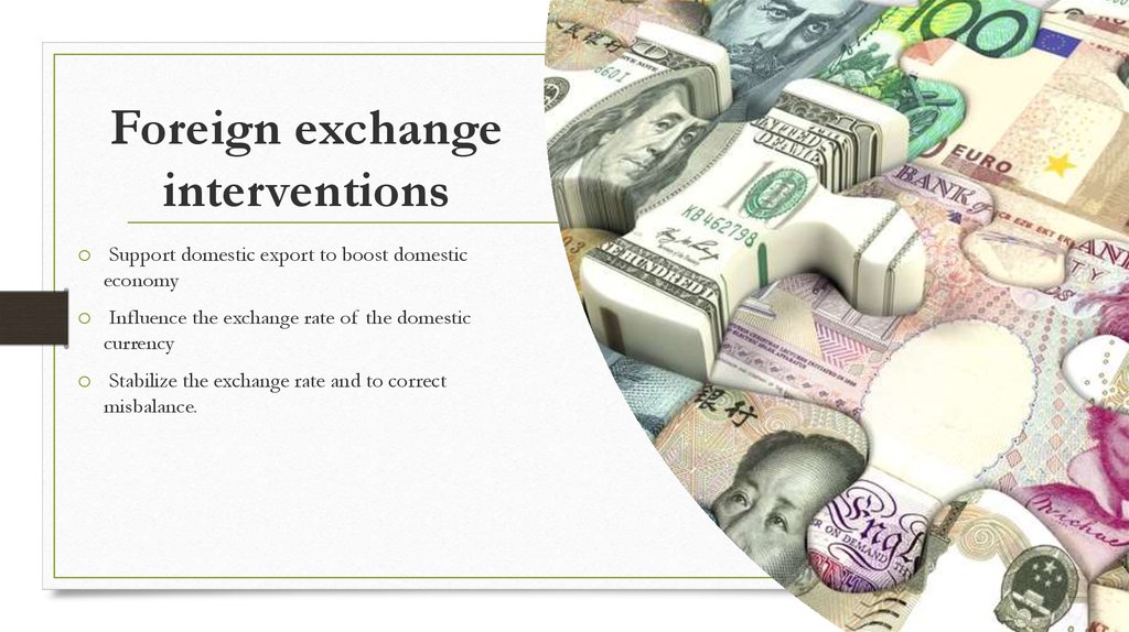 Foreign exchange interventions