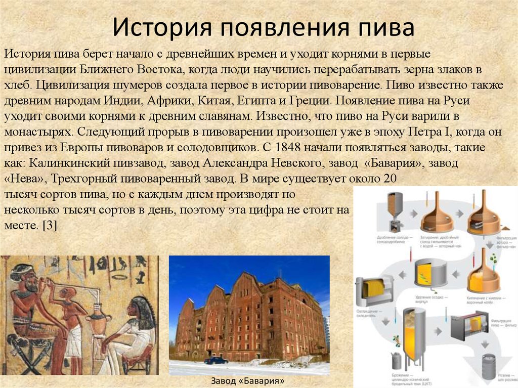 История пива презентация