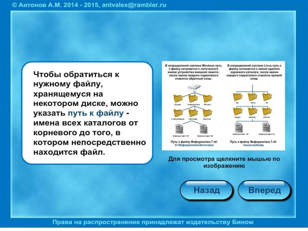 Презентация файловая система 7 класс