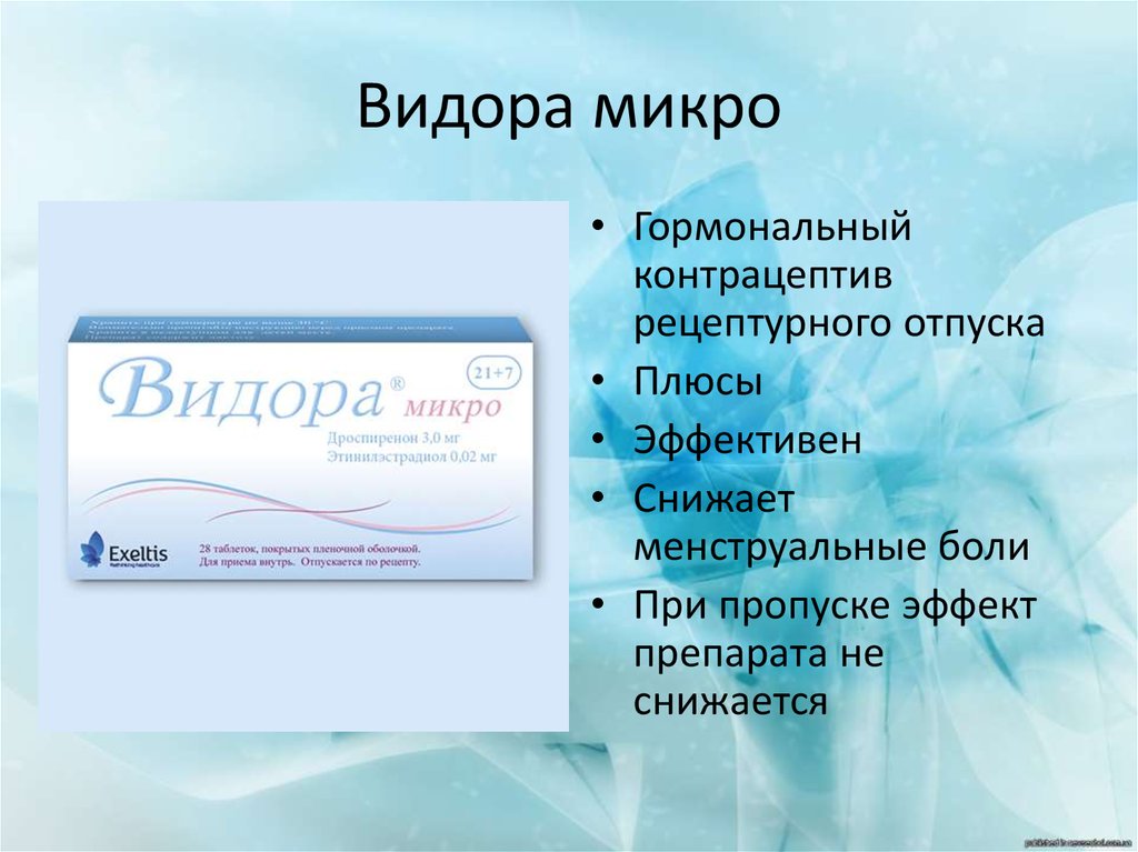 Современные контрацептивы для девушек - презентация онлайн