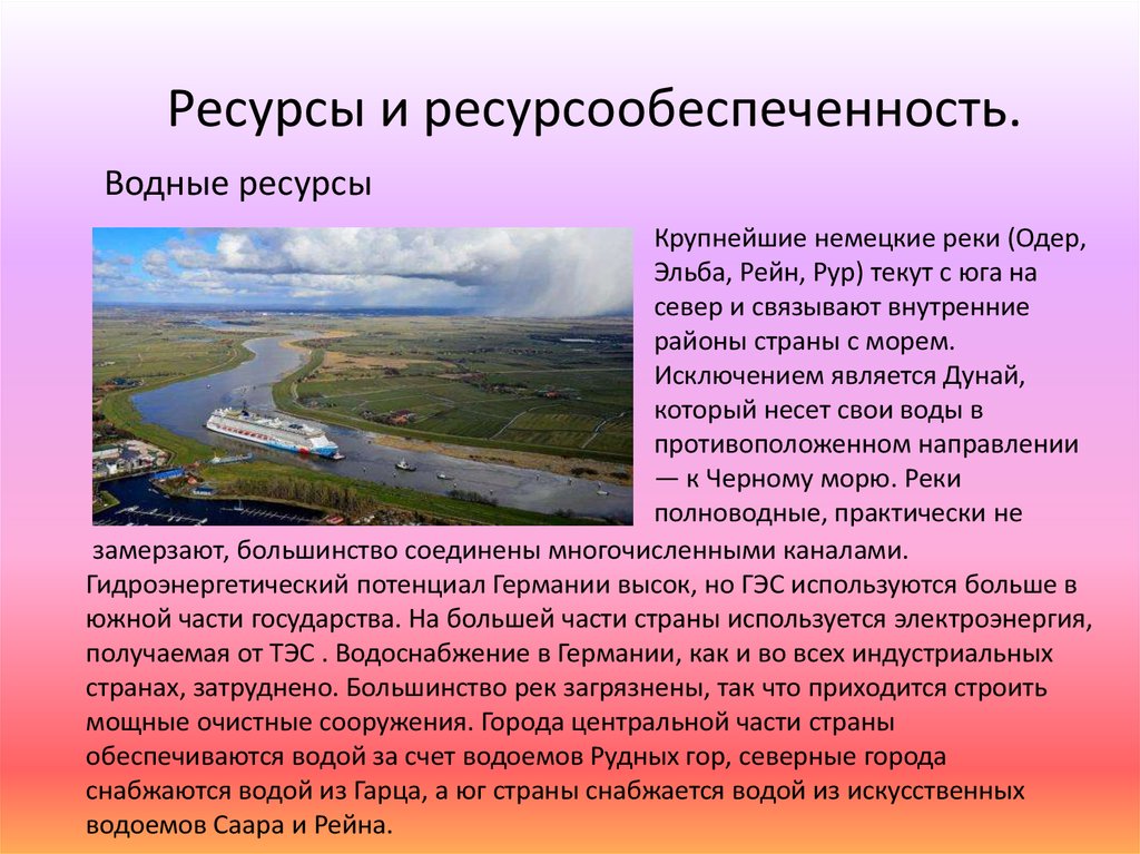 Гидроэнергетические ресурсы кратко. Природные ресурсы Германии водные. Гидроэнергетические ресурсы Германии. Природные условия и ресурсы Германии. Водные ресурсы Германии кратко.