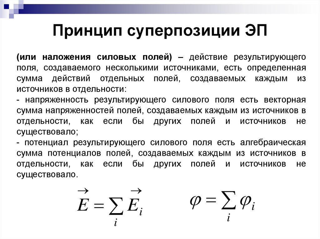 Принцип суперпозиции магнитных