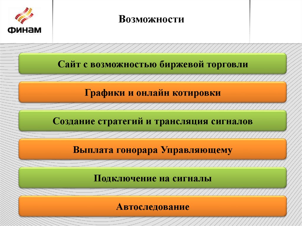 Возможности